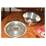 SILVER PLATE BOWL & DISH