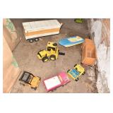 TONKA CAR, SEMI-TRAILER, TONKA FORKLIFT,