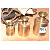 SCALE WEIGHTS BRASS, 1000 G, 500 G, 200G