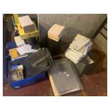 OFFICE SUPPLIES, METAL BOXES, INDEX CARDS, ETC.
