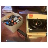 FILM CASES EMPTY 100+, PULL DOWN SCREEN, LEATHER