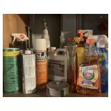 CLEANING PRODUCTS, DRESSER BOX, LIGHT BULBS