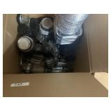 GLASS JARS, ALUM TRAYS, FURN. COASTERS, ETC.