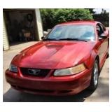 2000 RED FORD MUSTANG 89,718 MILES