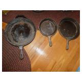 CAST IRON SKILLETS, 1 LODGE TOTAL 3