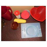 PLASTIC CONTAINERS, WATER PITCHERS, ETC.