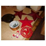 ROOSTER TRIVET, DECORATIVE STARS, ANCHOR