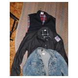LEE JEAN JACKET SIZE L, MARLBORO JACKET, VEST