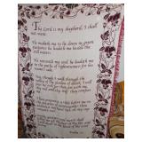 TWO THROWS, PILLOWS, OWL STUFFED ANIMALS, ETC.