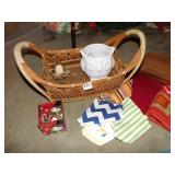 BASKET, DOILIES, SWITCHBOARD OPERATION BOOK,