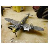 DIE CAST AIRPLANE, RUBBER BAND GUN, PALE, BUG