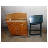 TWO DOOR CABINET WITH TOWEL RACK