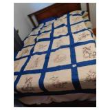 HAND MADE QUILT WESTERN THEMED SOME STAINS 75X64