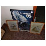 OWL EXHIBITION 85 PICTURE, 2 DUCK PICTURES