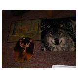 RUGS DEER & WOLF LATCH HOOK RUG, DEER PICTURE