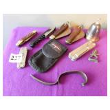 KNIVES, GUN PART, MUSICAL BELL, ETC.