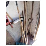 SHOVELS, BROOM HEAD, HOE, ETC.