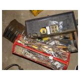 TOOLBOX, PIPE CUTTER, DRILL BITS, BLUE STREAK