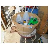 MIRACLE GROW, AMMONIA, PECK BASKET, ETC.