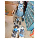 AMISH METAL FIGURINES, LIGHTER, MUGS, GLASSES,