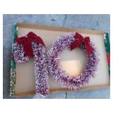 CHRISTMAS BURGUNDY WREATHS, ETC.