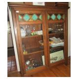 HAND CRAFTED MISSION STYLE 2 DOOR CABINET 58" H X
