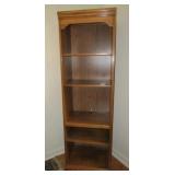 OAK BOOKSHELF 5 SHELVES 77" H X 24" W X 18" D