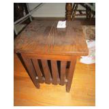 MISSION STYLE TABLE 23" H X 15.5" X 15.25