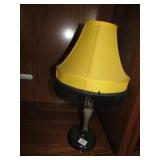 STOCKING COVERED LEG LAMP W/ SHADE 19" H