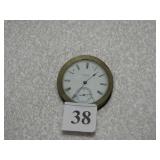 WALTHAM WATCH COMPANY CLOCK 2" ROUND X 3/4" THICK