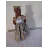 DOLL CLOTH BLACK DOLL/ WHITE DOUBLE SIDED -