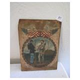 ONE FLAG ONE COUNTRY 12" X 9" SIGNED G.W.M. 1892