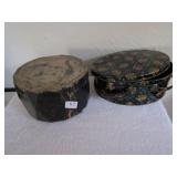 WOOD BOX OCTAGON 9" X 5.5" W/ LOCK NO KEY - EARLY