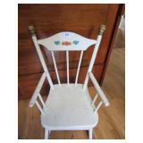 CHILDS CHAIR 24" H X 14" W STENCILED BACK