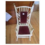 VICTORIAN ROCKER 29" H X 15" W WITH WICKER AND