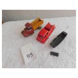 TOOTSIE FIRE TRUCK, STAKE TRUCK DAMAGED FRONT