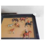 BRITAIN HORSES GRAY HORSE BROKEN LEG, GIRL ON