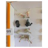 FLAMINGO SIGNED BASE 2, GEESE, 2 TURKEYS