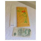 BANK OF ENGLAND 1 LB., PA DUTCH LAND STAMP/STORY