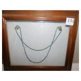 EGYPTIAN EARLY NECKLACE IN DISPLAY CASE