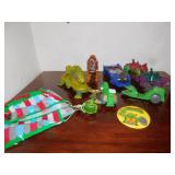 BATMAN CAR, TURTLE NINJA & BUTTON