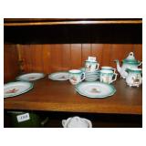 TEA SET HAND PAINTED 4 PLATES, 4 CUPS - 6