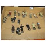 METAL FIGURINES, ENGLAND, 17 IN ALL