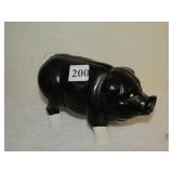 CAST IRON PIG BANK REPRODUCTION 8" X 4"