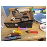 PEZ 4 AND MISC. KITCHEN SERVING PIECES