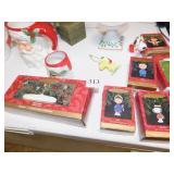 CHRISTMAS HALLMARK FIGURINES, SANTA MUGS, ETC.