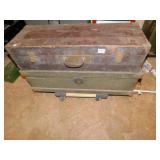 2 WOODEN TOOLBOXES, 10" H X 33" W X 11" D LARGEST