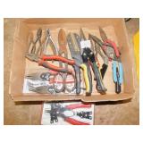 PLIERS, NEEDLE NOSE PLIERS, TIN SNIPS, ETC.