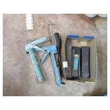 CAULKING GUNS; KNIFE SHARPENING STONES