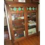 HAND CRAFTED MISSION STYLE 2 DOOR CABINET 58" H X